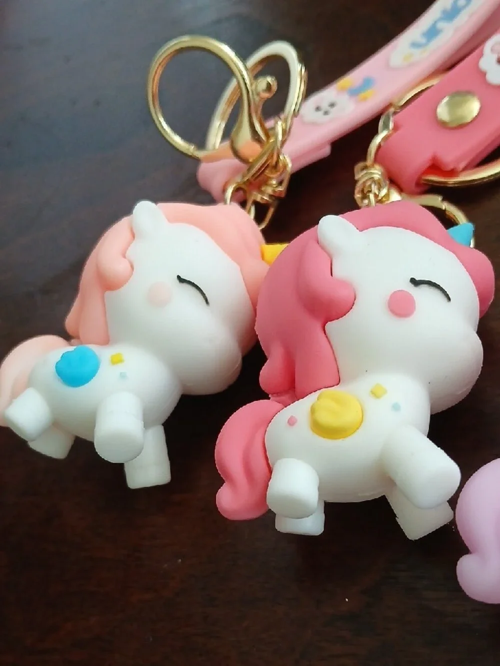 4 Unicorn Silicone Keychain for Kids - Pink, Coral, Lavender, Blue Pick One